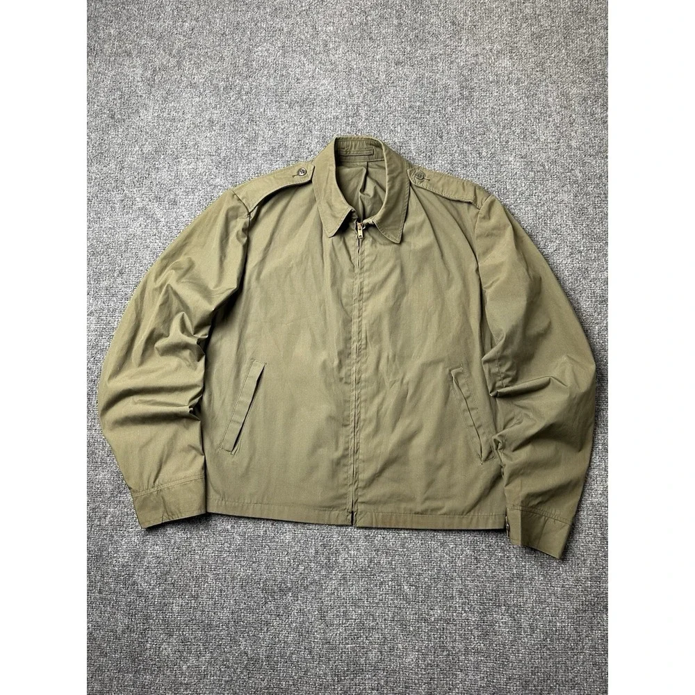 Mens 1977 Creighton USMC‎ Olive Field Military Jacket Scovill Zip, Size L